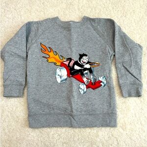 Kids (sz 6) Stella McCartney Billy cotton sweatshirt w/ Dandy and flame